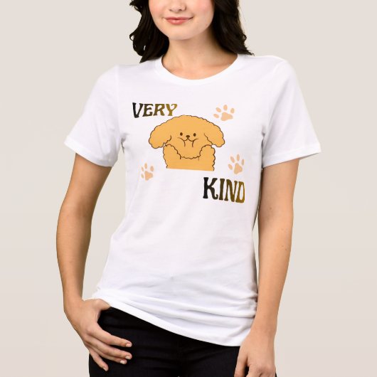 とっても優しいかわいい子犬 トライブレンドTシャツ (正面)