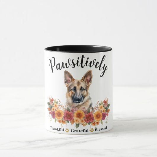 とっても可愛いお礼の犬 マグカップ (中央)