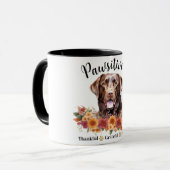 とっても可愛いお礼の犬 マグカップ (正面左)