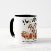 とっても可愛いお礼の犬 マグカップ (正面左)