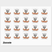 とっても可愛いお礼の犬 感謝 被造物 スクエアシール (シート)