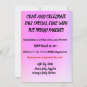 とっても可愛い海洋生物がテーマの女子ベビーシャワーなの♪ 招待状 (裏面)