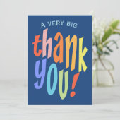 とっても大きな感謝の色とりどりのパーティー感謝カード サンキューカード (スタンド正面)