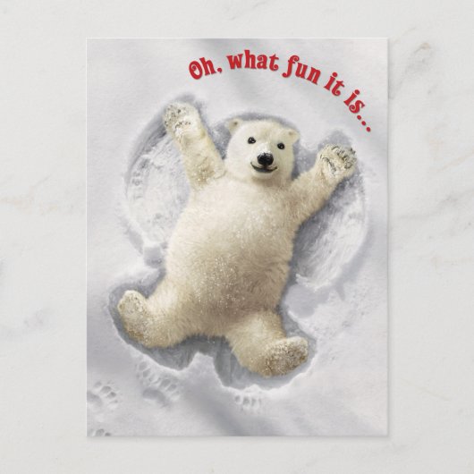 とっても大きな雪の天使 インビテーションポストカード (正面)