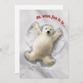 とっても大きな雪の天使 招待状 (正面/裏面)