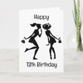 とっても大好きな友達の13歳の誕生日おめでとう！ カード (正面)