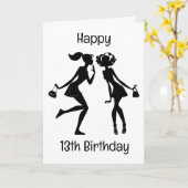 とっても大好きな友達へ「13歳の誕生日おめでとう」 カード (黄色い花)