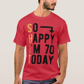 とっても嬉しい私70歳の誕生日 面白い 70歳の家族 Tシャツ
