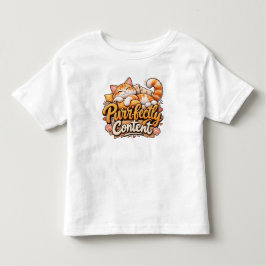 とっても幸せそうなかわいいネコのトドラーTシャツ トドラーTシャツ
