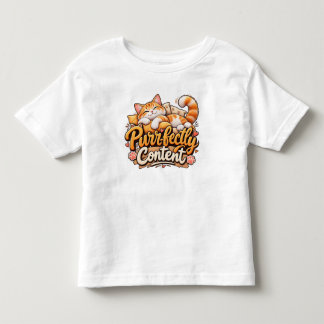 とっても幸せそうなかわいいネコのトドラーTシャツ トドラーTシャツ