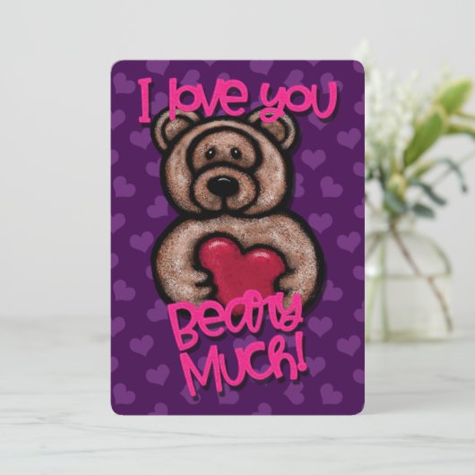 とっても愛してるよクマさんバレンタイン シーズンカード (スタンド正面)