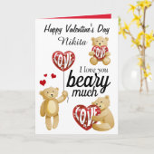 とっても愛してるバレンタイン カード (黄色い花)