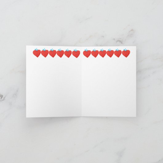 とっても愛してる - かわいいバレンタインデー パーソナライズ シーズンカード (内部)