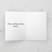 とっても愛してる かわいいロマンチック カード (内部)