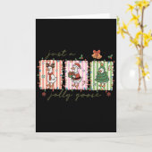 とっても楽しいアヒル 面白いアヒル サンタ クリスマスツリーの鹿 可愛い カード (黄色い花)