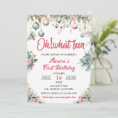 とっても楽しいクリスマスの花の誕生日パーティー 招待状 (スタンド正面)