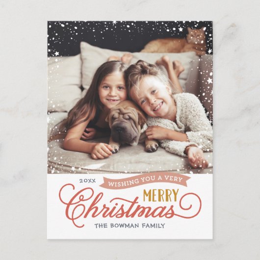 とっても楽しいクリスマススクリプト写真 シーズンポストカード (正面)