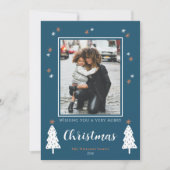 とっても楽しいクリスマスツリードゥードル 現代の写真 シーズンカード (正面)