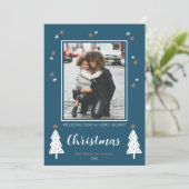 とっても楽しいクリスマスツリードゥードル 現代の写真 シーズンカード (スタンド正面)