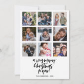 とっても楽しいクリスマス | オレンジ | 9枚の写真のコラージュ 招待状 (正面)