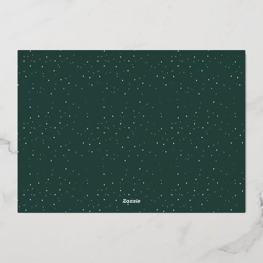 とっても楽しいクリスマス 緑の写真 フォイル ホリデー カード (裏面)