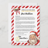 とっても楽しいサンタへのポジティブでパーソナライズされたかわいい手紙 シーズンカード (正面)