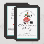 とっても楽しいバーチャルクリスマスパーティー 招待状 (正面/裏面)