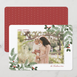 とっても楽しいホリデー写真カード 招待状