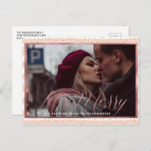 とっても楽しいホリデー ローズゴールド シーズンポストカード (正面/裏面)