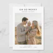 とっても楽しいミニマリスト写真ファミリー ホリデーカード (正面)