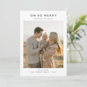 とっても楽しいミニマリスト写真ファミリー ホリデーカード (スタンド正面)