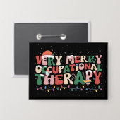 とっても楽しい作業療法クリスマスOT Xmas 缶バッジ (正面/裏面)