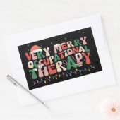 とっても楽しい作業療法クリスマスOT Xmas 長方形シール (封筒)