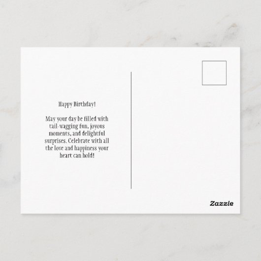 とっても楽しい誕生日 - カスタマイズ可能 ポストカード (裏面)