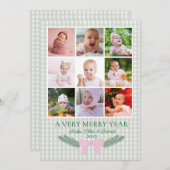 とっても楽しい1年のはじまり、初めてのクリスマス、フォトカード シーズンカード (正面/裏面)