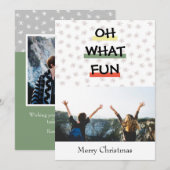 とっても楽しい カラフルなホリデー フォト カード (正面/裏面)