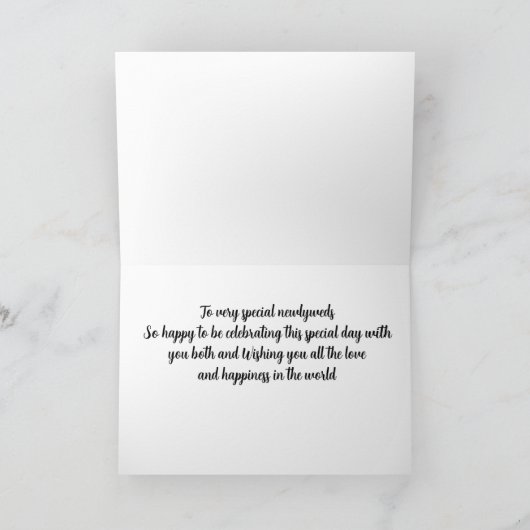 **とっても特別な新婚カップルへ** のカード カード (内部)