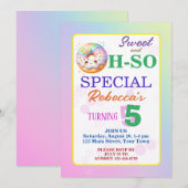 とっても特別な誕生日ドーナツ 招待状 (正面/裏面)