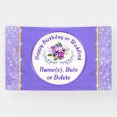 とっても特別な、花のハッピーバースデイバナー 横断幕 (横)