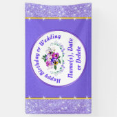 とっても特別な、花のハッピーバースデイバナー 横断幕 (縦)