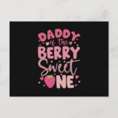 とっても甘いひとり娘のイチゴ誕生日パパ ポストカード (正面)