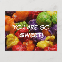 とっても甘いキャンディポップコーンのポストカード ポストカード
