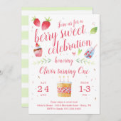 とっても甘いスイカの誕生日パーティー招待状 招待状 (正面/裏面)