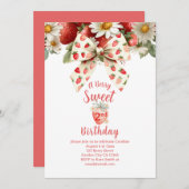 とっても甘いスイカの2歳の誕生日 招待状 (正面/裏面)