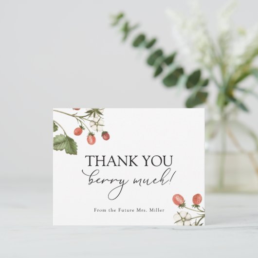 とっても甘いスイートイチゴシャワーのご案内ありがとう サンキューカード (スタンド正面)