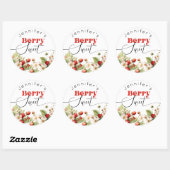 とっても甘いスイートストロベリーお誕生日 ラウンドシール (シート)