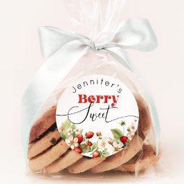 とっても甘いスイートストロベリーお誕生日 ラウンドシール