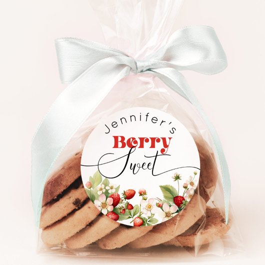 とっても甘いスイートストロベリーお誕生日 ラウンドシール