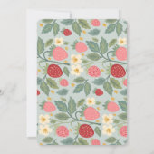 とっても甘いスイートストロベリーピンクのお誕生日 招待状 (裏面)