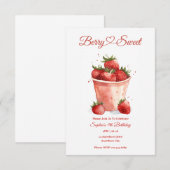 とっても甘いバーティーの招待状「いちごパーティー」 招待状 (正面/裏面)